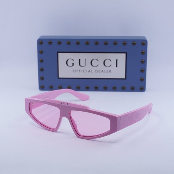 Gucci GG1591S 003 Cat Eye Sunglasses - Pink with GG Pattern/Pink - Picture 5 of 10